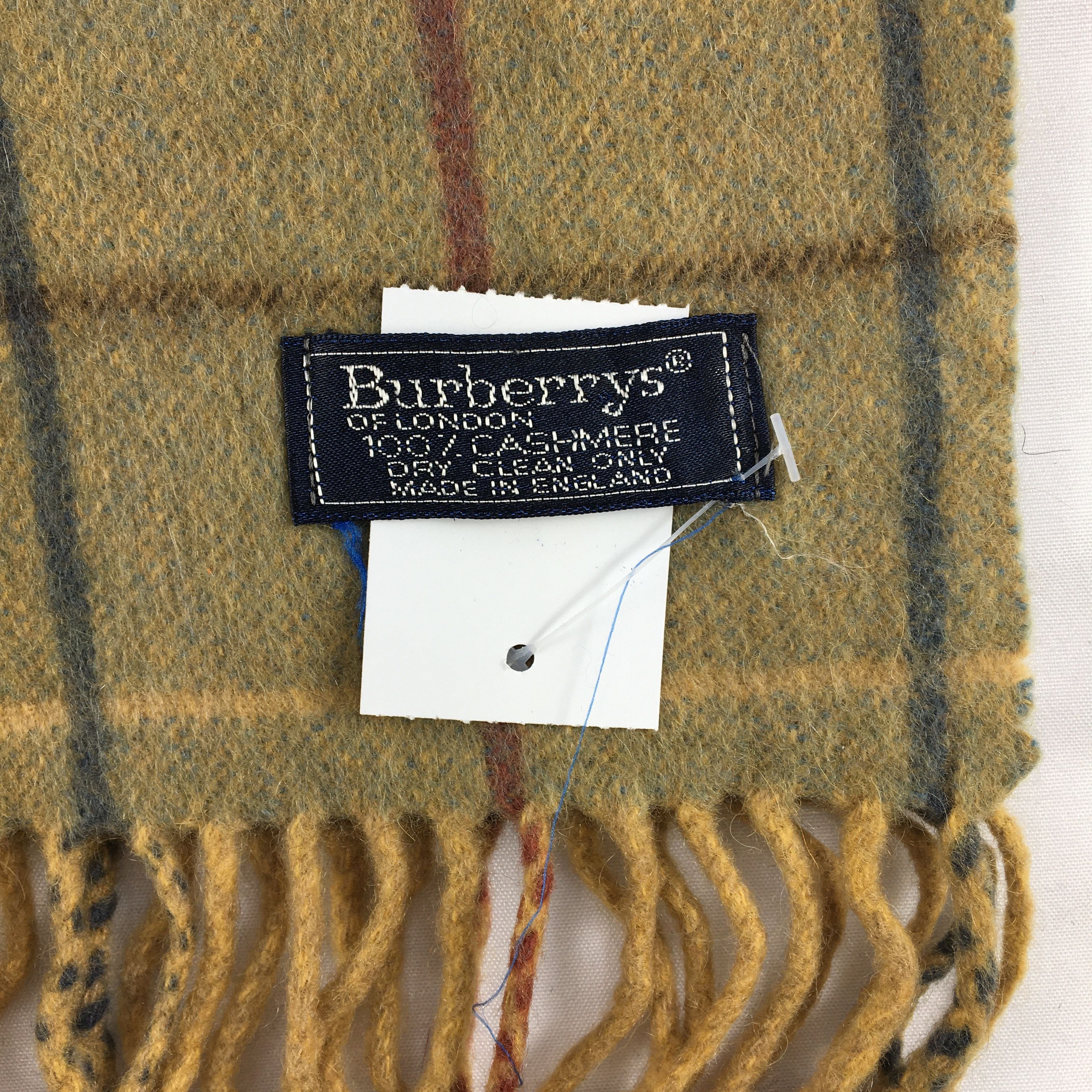 Burberry Vintage 90s Burberry Scarf Muffler Wool Cashmere Scarves Size ONE SIZE - 4 Thumbnail
