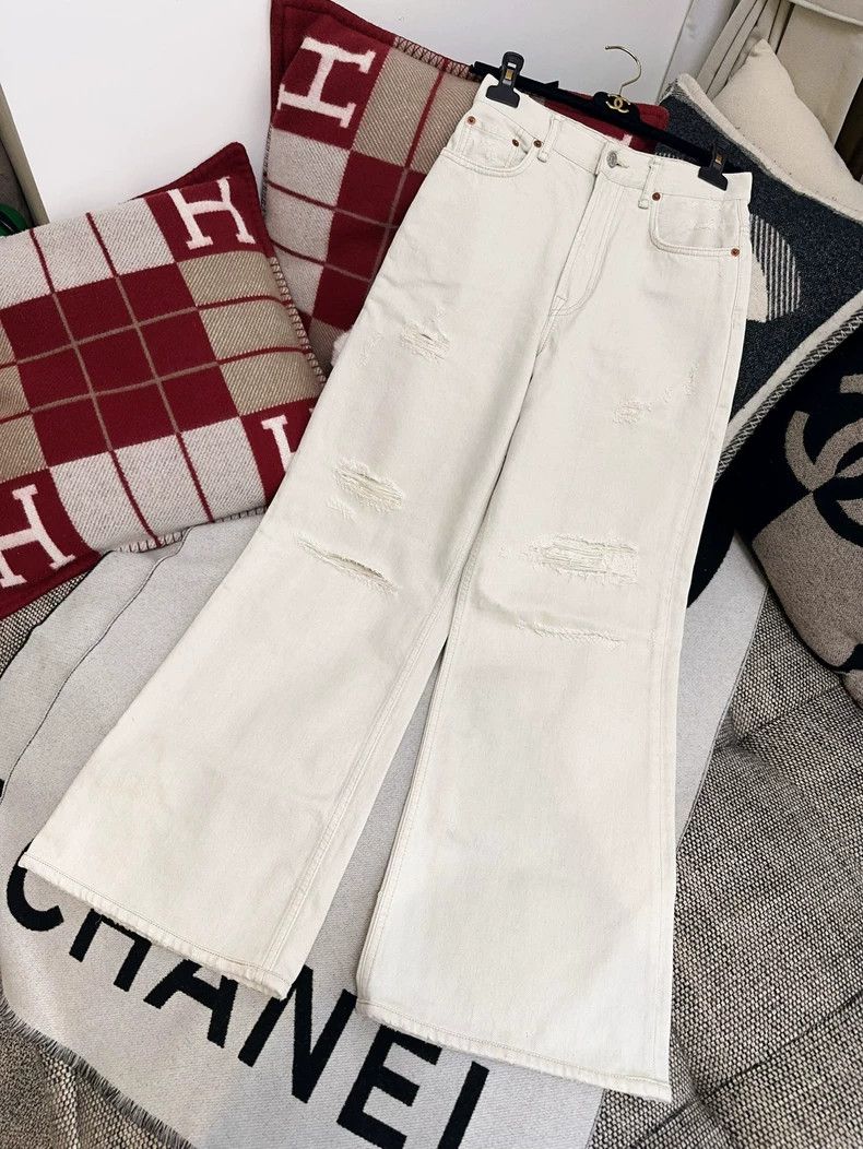 Acne Studios acne studios Light grey ripped jeans 2504-Nextarrow Size US 35 - 3 Thumbnail