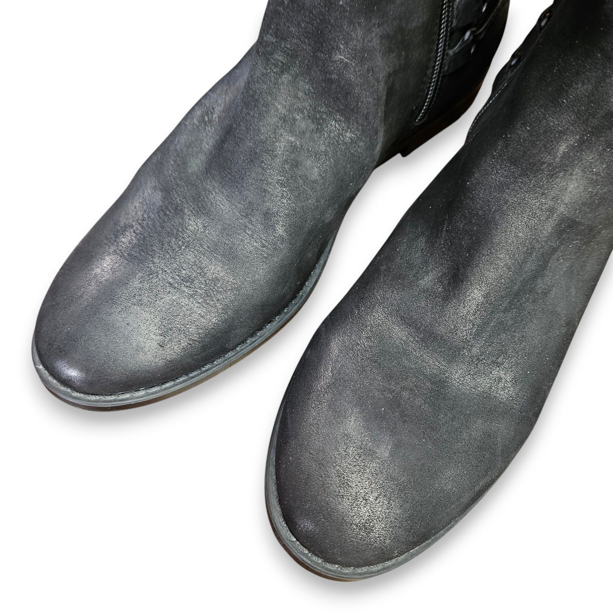 Steve Madden Steve Madden Size 9 Boots Zina Black Polished Suede Leather Size US 9 / IT 39 - 9 Thumbnail
