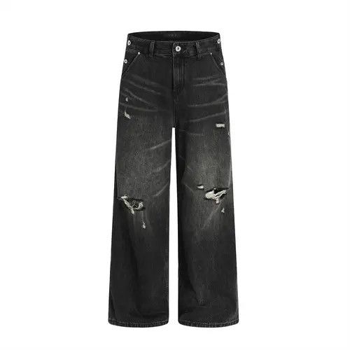 Japanese Brand × Jean Pants American retro washed distressed men's ripped jeans Size US 32 / EU 48 - 1 Thumbnail
