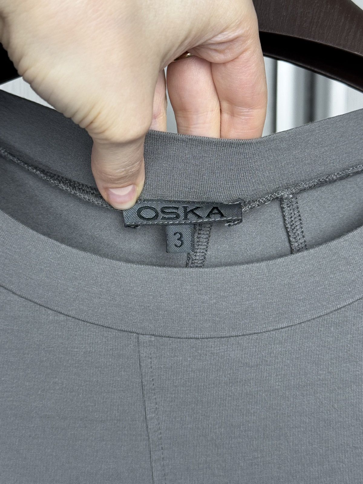OSKA OSKA Grey Viscose Comfort Fit midi dress avant garde sz 3 Size L / US 10 / IT 46 - 9 Thumbnail