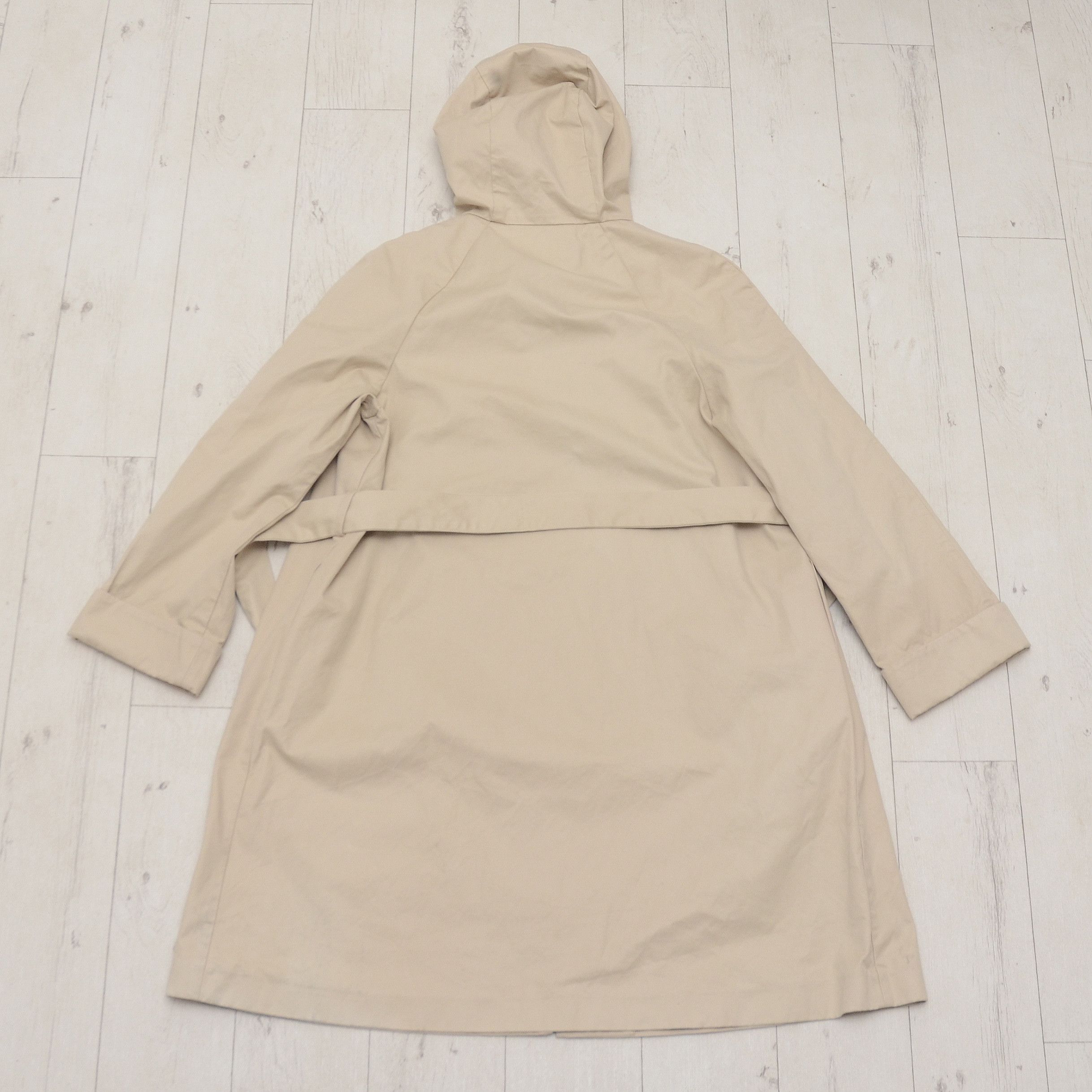 Maje Maje Coat Beige Belted Hooded Long Trench Pockets Designer Size S / US 4 / IT 40 - 8 Thumbnail