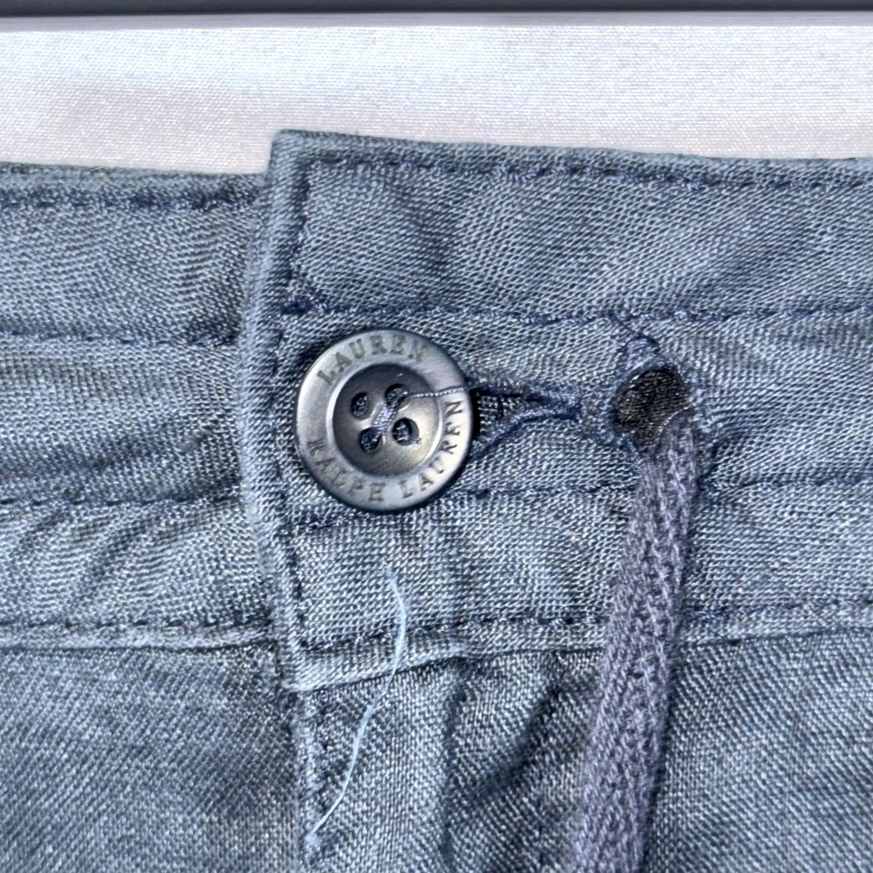 Ralph Lauren VINTAGE Lauren Ralph Lauren Pants Womens 16 Navy Linen Drawstring Relaxed Casual Beach Pants Size 38" / US 16 / IT 52 - 5 Thumbnail