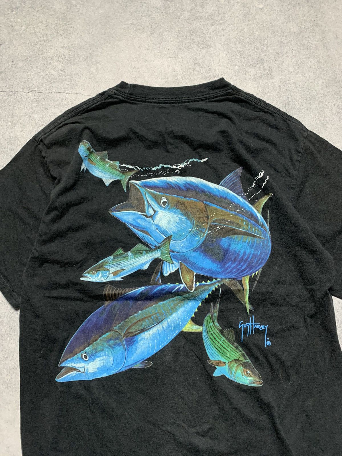Guy Harvey Vintage Guy Harvey Fish Great Animal Print Y2K T Shirt Size US M / EU 48-50 / 2 - 2 Thumbnail