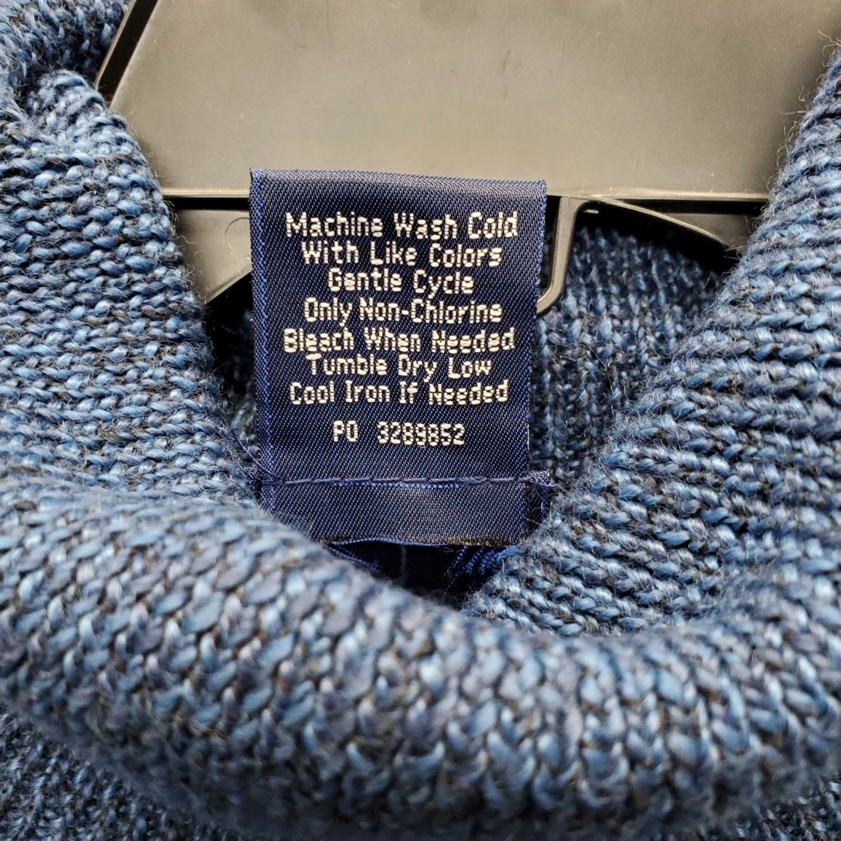 Blair John Blair Mens Sweater 3XL Blue Oversized Tight Knit Raglan Sleeve Turtleneck Size 3XL Mens Blue Knit Pullover Winter Clothing Size US XXL / EU 58 / 5 - 6 Thumbnail