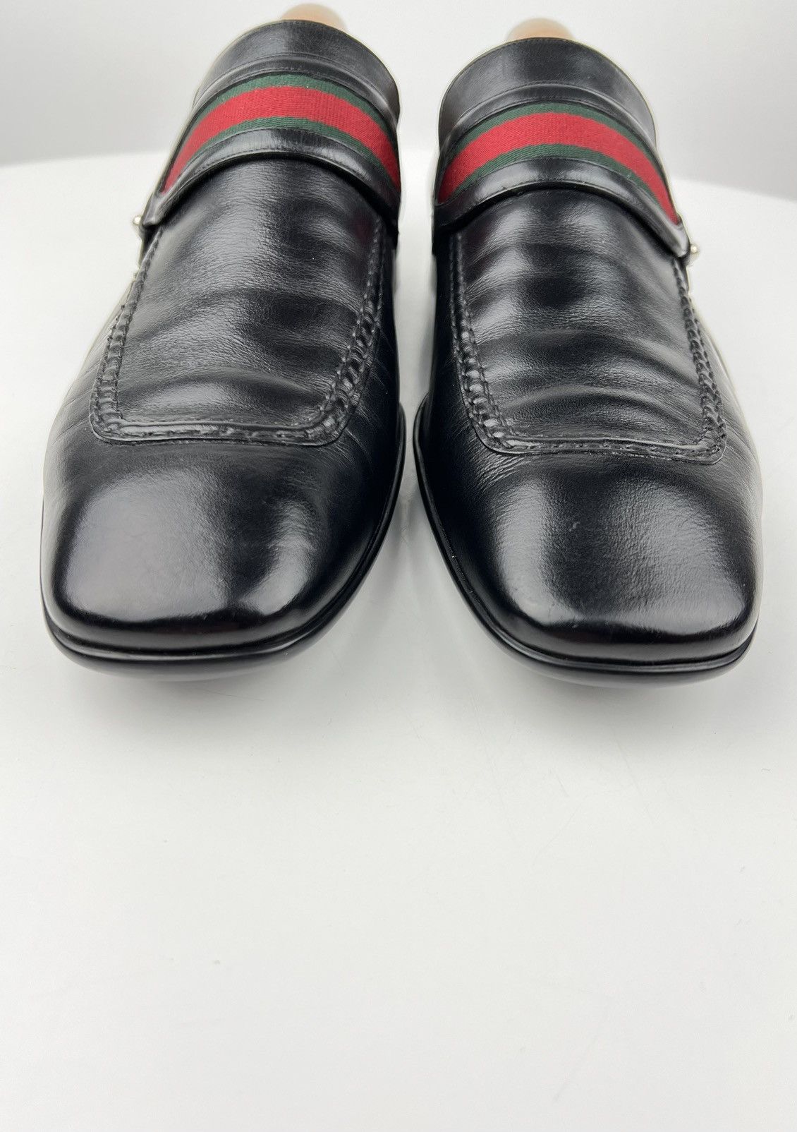 Gucci GUCCI Loafers Leather Slip Ons Shoes Web Stripe Black Men’s Size US 9 / EU 42 - 10 Thumbnail