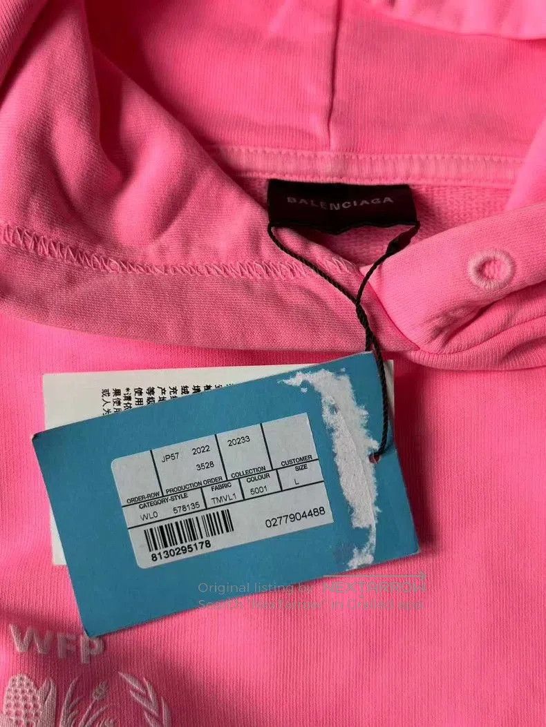 Balenciaga Balenciaga Charity Pink Hoodie. Size US L / EU 52-54 / 3 - 4 Thumbnail