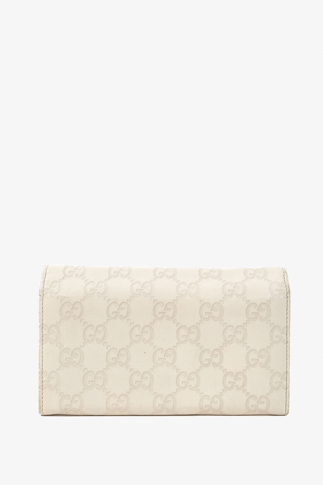 Gucci Gucci Guccissima Light Grey Leather Continental Long Wallet Size ONE SIZE - 4 Thumbnail
