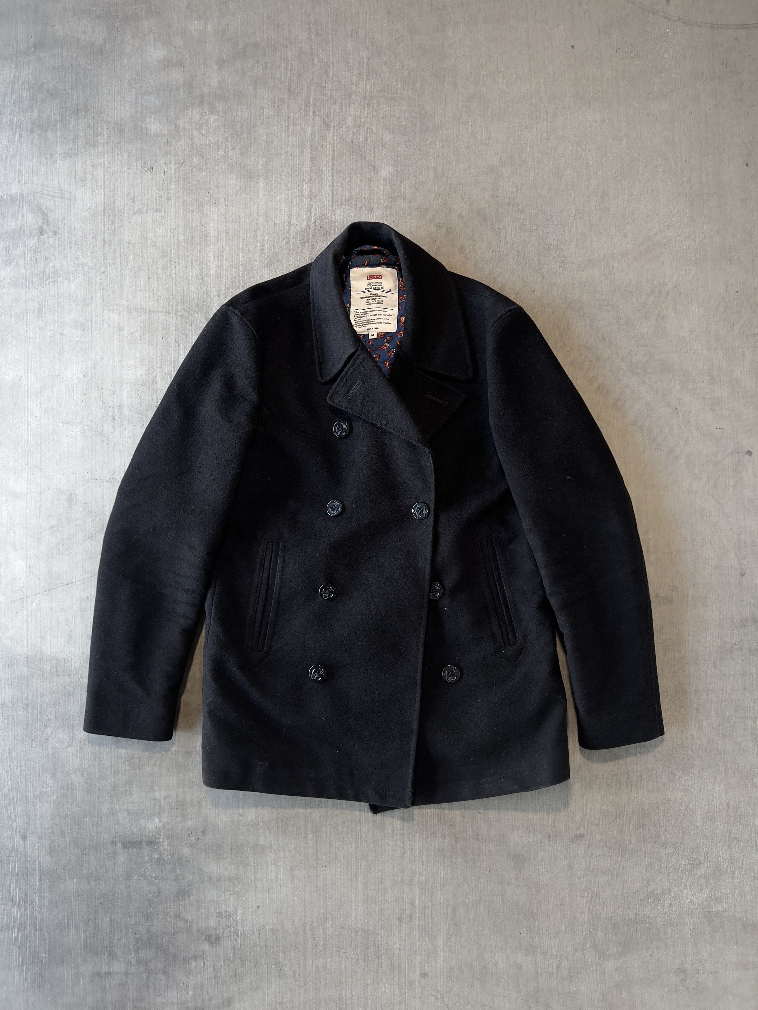image of Aw12 Supreme Peacoat in Black, Men's (Size Medium)