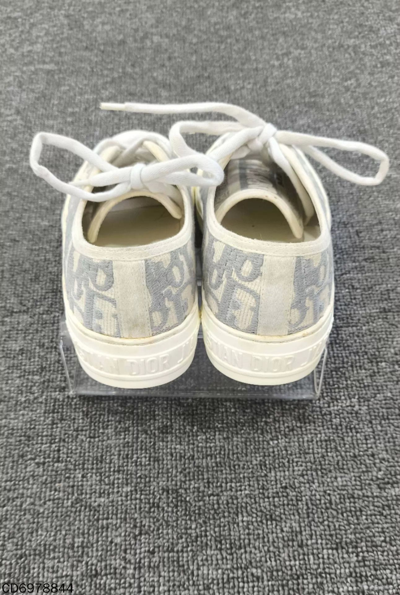 Dior Dior Walk'n'Dior Gray Allover Logo Canvas Sneakers Size US 5 / IT 35 - 5 Thumbnail