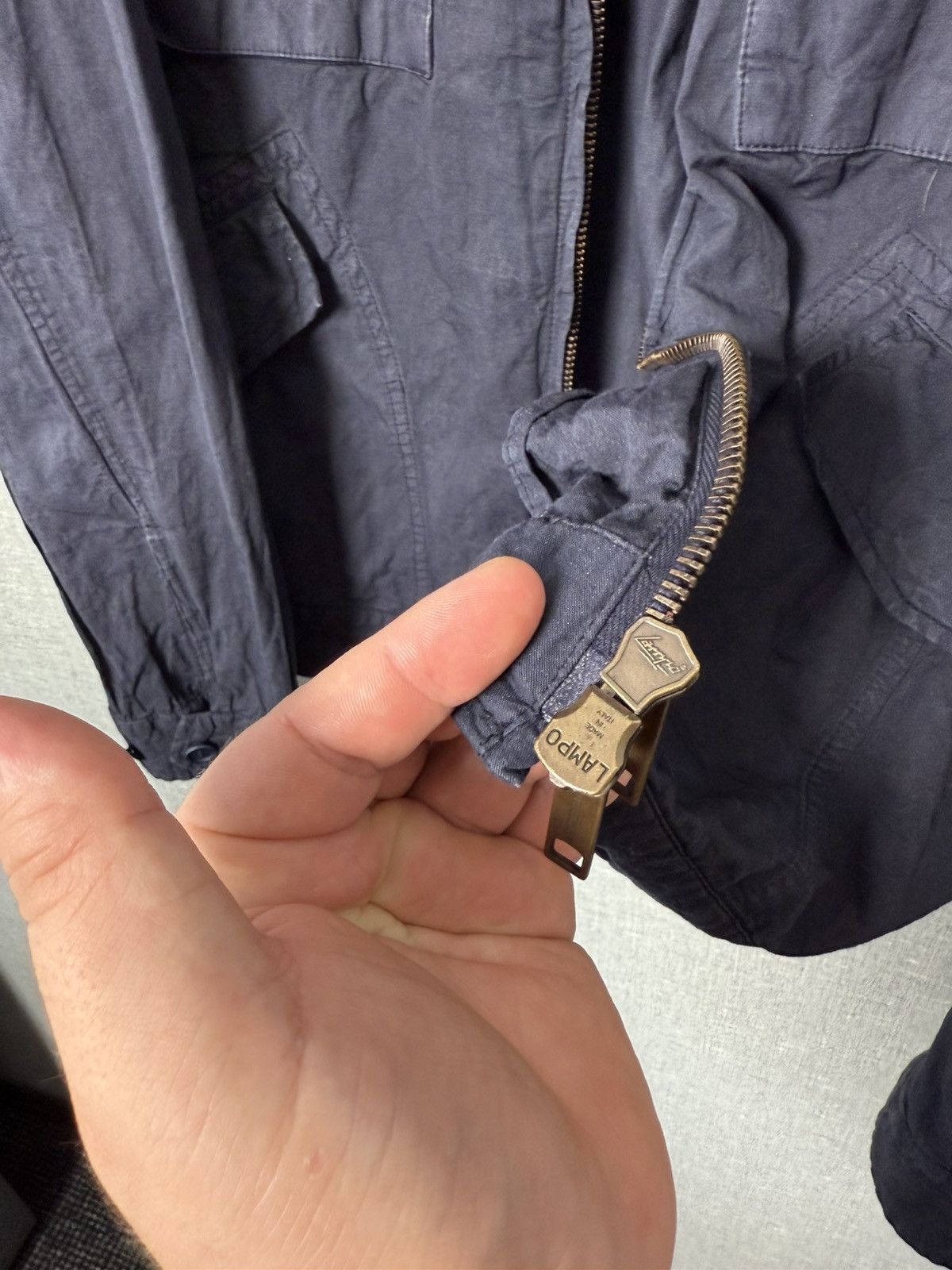Burberry Burberry London Navy Cotton & Metal Utility Jacket Size L Size US L / EU 52-54 / 3 - 17 Thumbnail