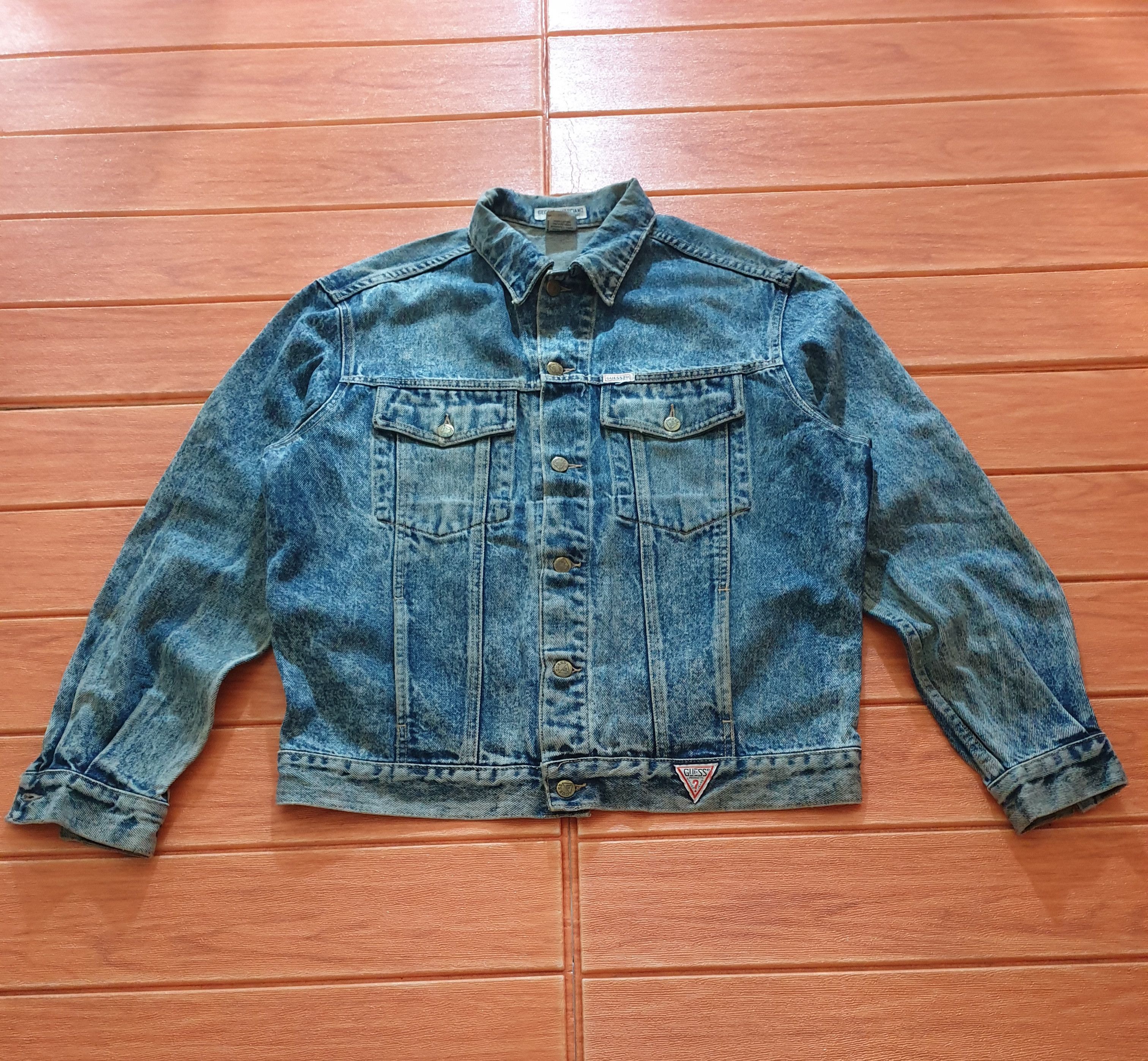 Guess 💥Vintage Guess Made in USA denim Jacket Size US L / EU 52-54 / 3 - 5 Thumbnail