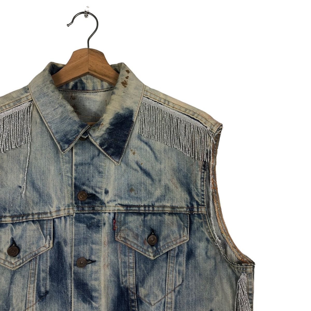 Levi's 🔥80’s TRUE VINTAGE BIG E TANK TOP TRUCKER DENIM CUSTOM Size US M / EU 48-50 / 2 - 6 Thumbnail