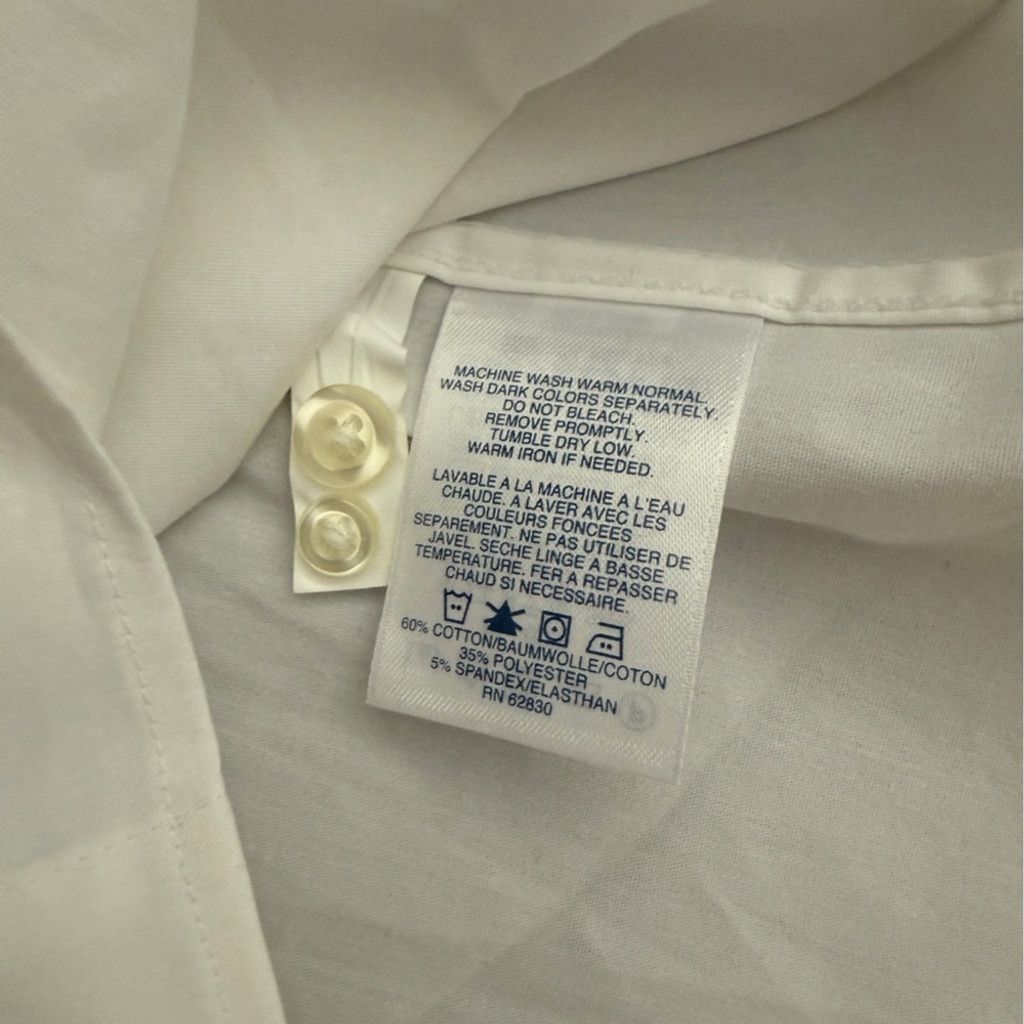 Lands' End Lands' End Short Sleeve Tunic White Blouse Size 6 TALL Size M / US 6-8 / IT 42-44 - 5 Thumbnail