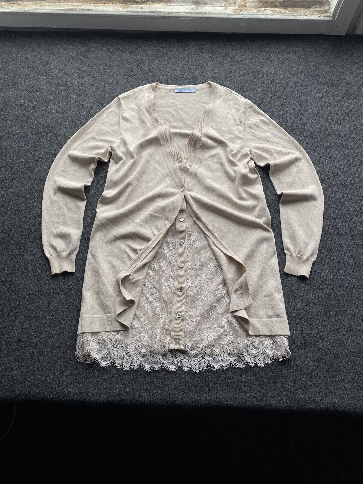 Blumarine 🔥Blumarine Unique Sweater Dress Beige wom sexy rare m sz Size M / US 6-8 / IT 42-44 - 1 Thumbnail