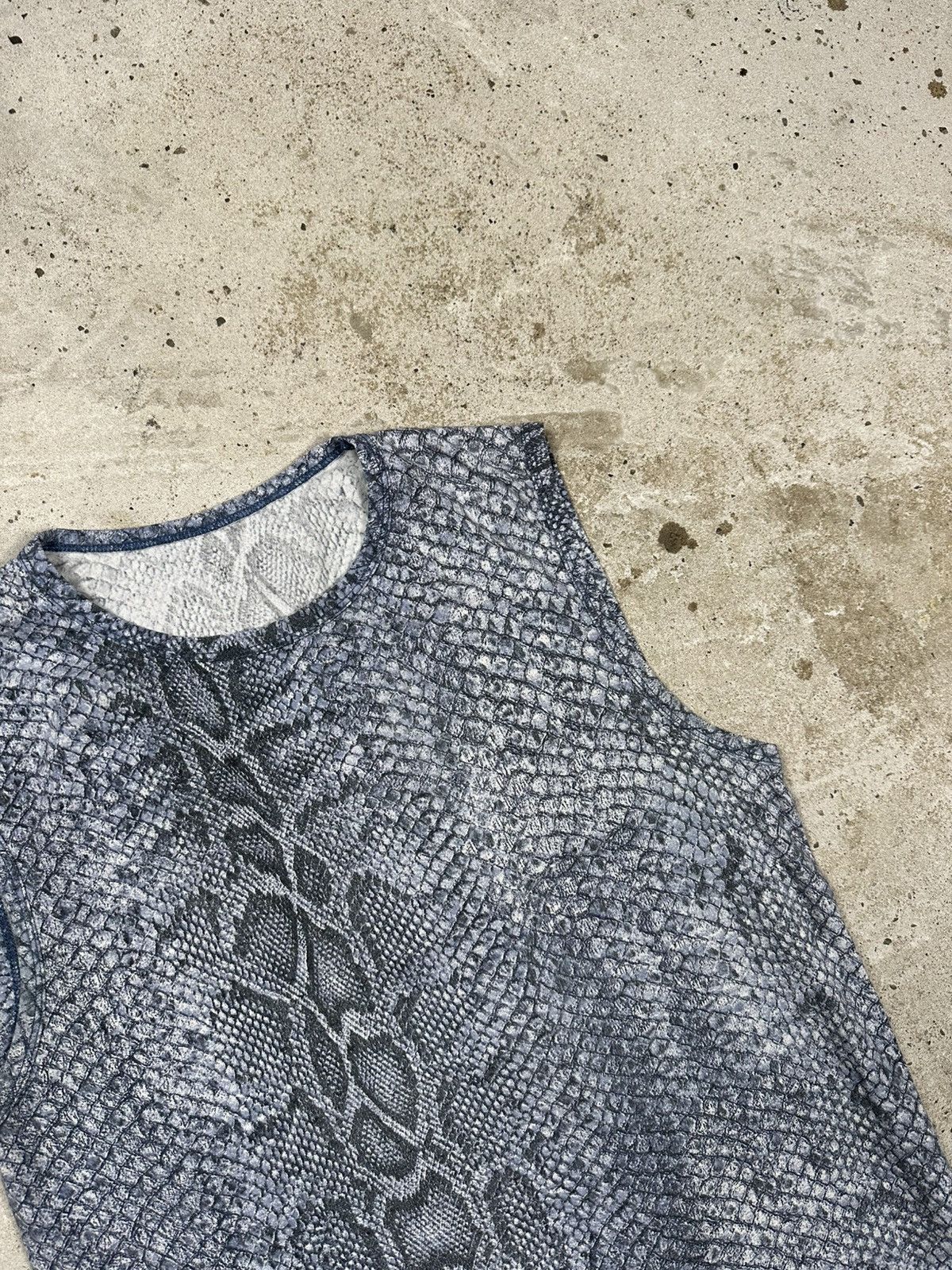Roberto Cavalli Vintage 2000s Roberto Cavalli Snake Skin Print Tank Top Size XL / US 12-14 / IT 48-50 - 6 Thumbnail