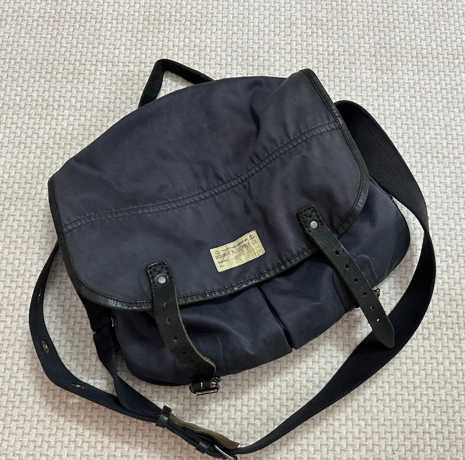 RRL Ralph Lauren RRL Double RL Canvas Leather Messenger Bag Size ONE SIZE - 1 Thumbnail