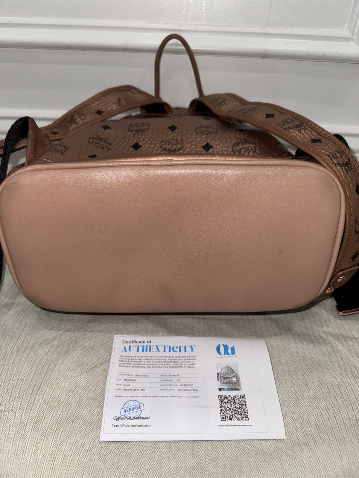 MCM MCM Viestos Small Limited Edition Metallic Bronze Backpack Size ONE SIZE - 6 Thumbnail
