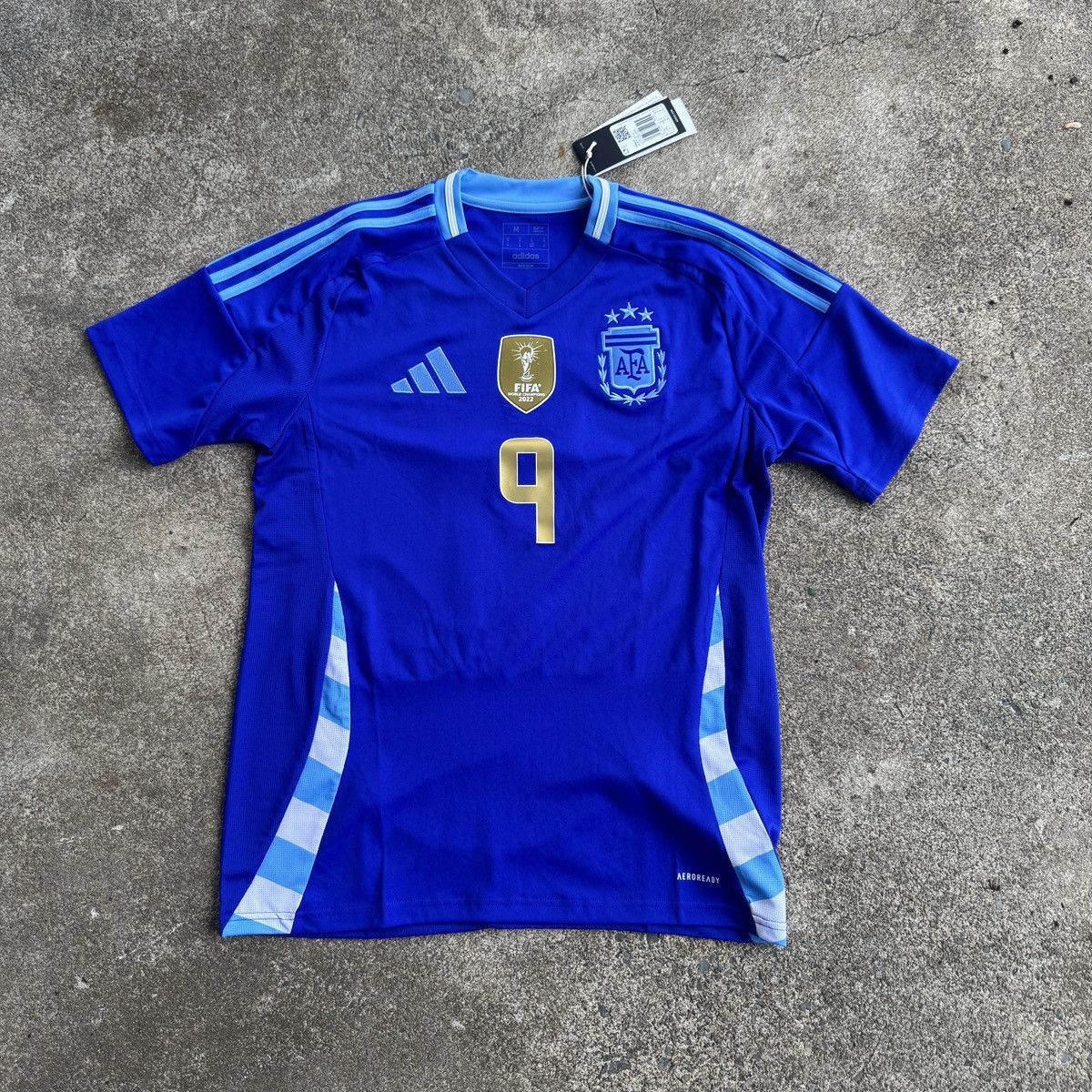 Adidas 2023 Argentina Away #9 Julian Alvarez Size US M / EU 48-50 / 2 - 3 Thumbnail