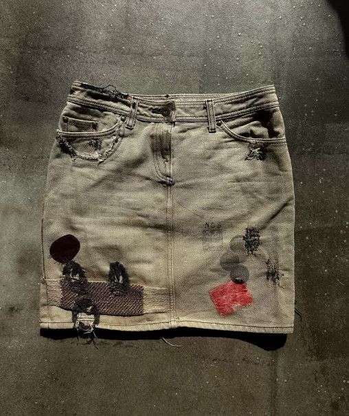 Share Spirit Homme SHARE SPIRIT Early Chain-Distressed Skirt Size 36" / US 14 / IT 50 - 1 Thumbnail