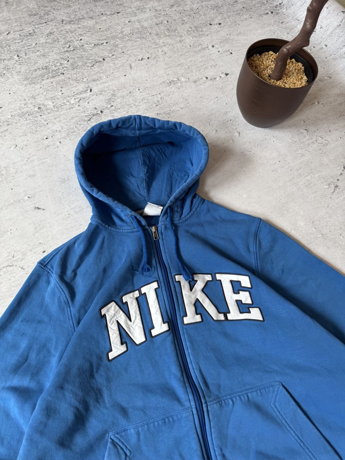 Nike × Vintage NIKE VINTAGE 00s y2k OVERSIZE BAGGY ZIP HOODIE CENTER LOGO Size US L / EU 52-54 / 3 - 3 Thumbnail