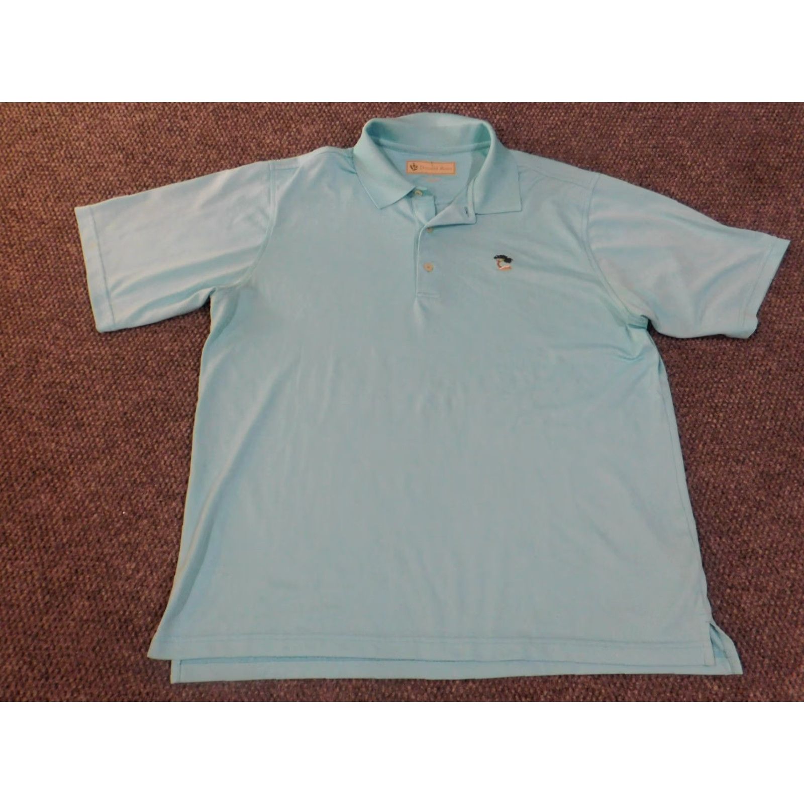 Vintage **Donald Ross Sport Medium Polo Blue Golf Polyester Stretch Performance** User: Donald Ross Sport Medium Polo Blue Golf Polyester Stretch Performance Size US M / EU 48-50 / 2 - 3 Thumbnail