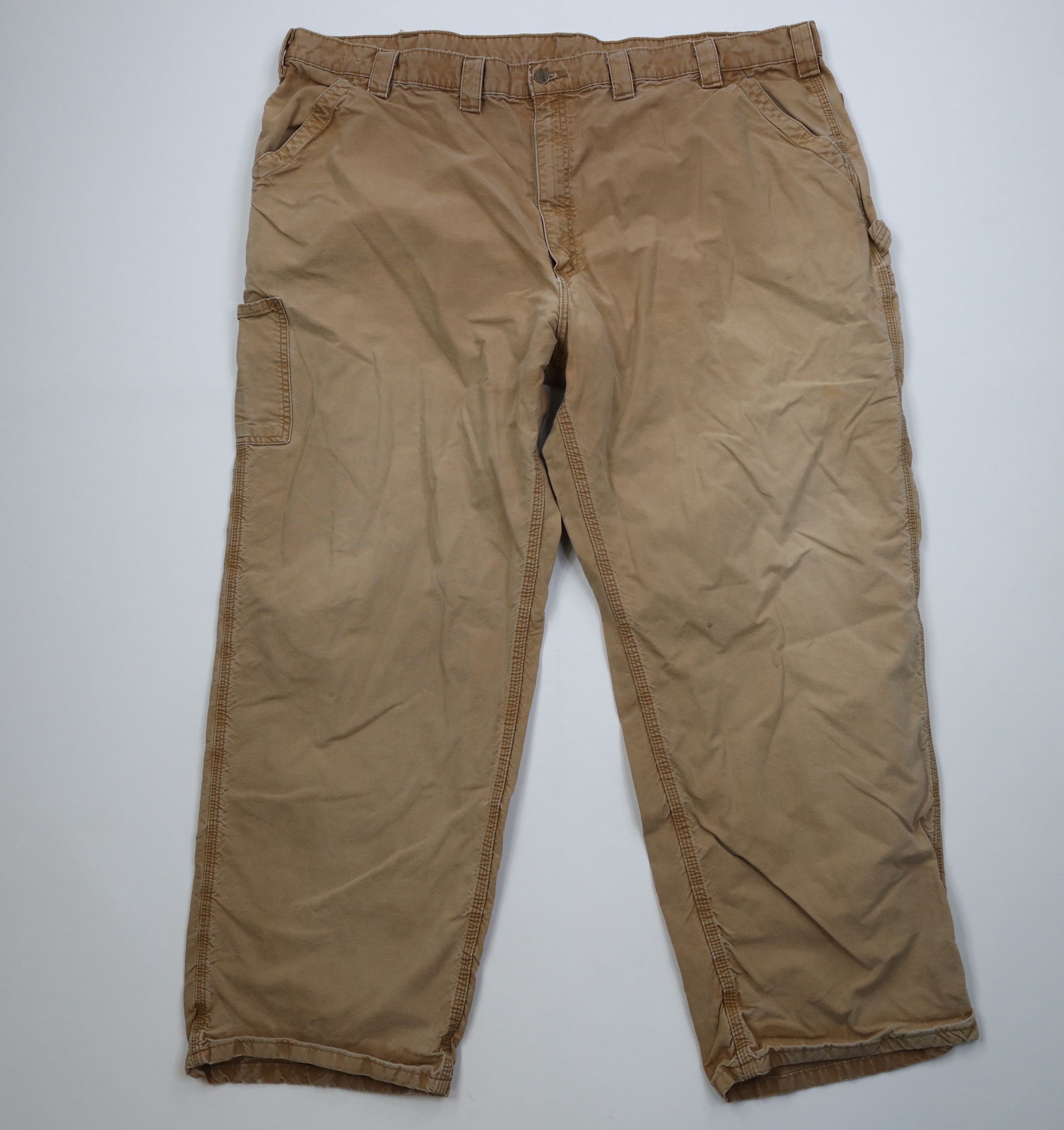Carhartt Vintage 90s Y2K Carhartt Wide Leg Dungaree Pants Duck Brown Size US 44 / EU 60 - 1 Thumbnail