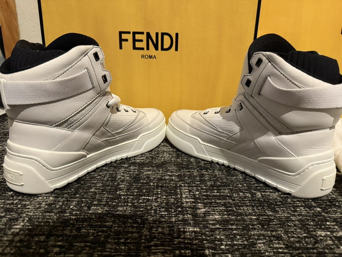 Fendi Tennis Fendi Leather Hightop Sneakers Model 7e1397a0u3f0454 Size US 8 / EU 41 - 6 Thumbnail