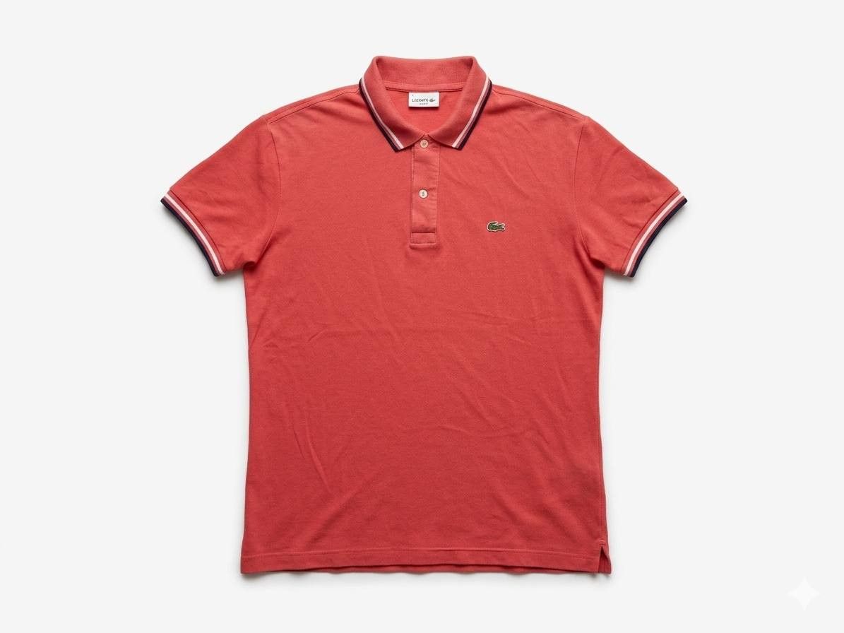 Lacoste Lacoste Slim Fit Tipped Polo Salmon Pink Size 5/L Size US L / EU 52-54 / 3 - 2 Thumbnail