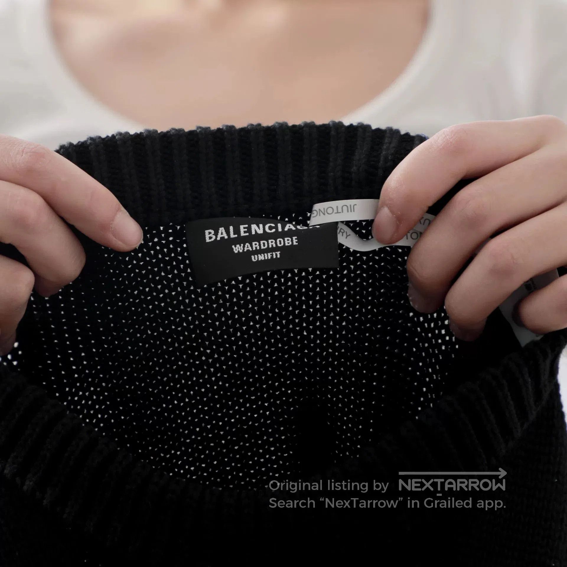 Balenciaga Balenciaga Black Scissors Wheat Embroidery Sweater. Size M / US 6-8 / IT 42-44 - 7 Thumbnail