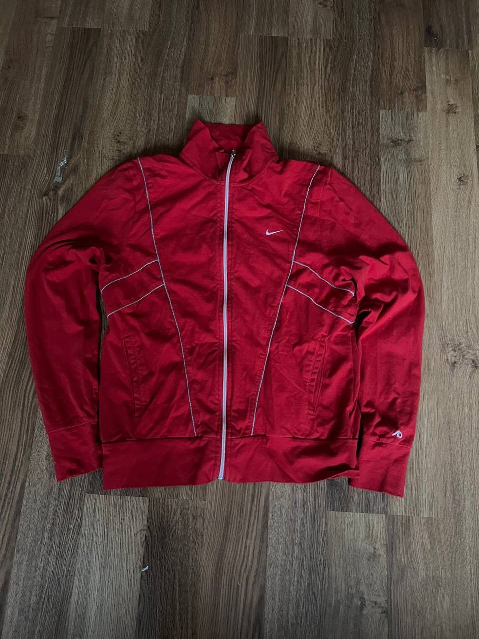 Nike Vintage Nike Red Zip Mini Swoosh Logo 