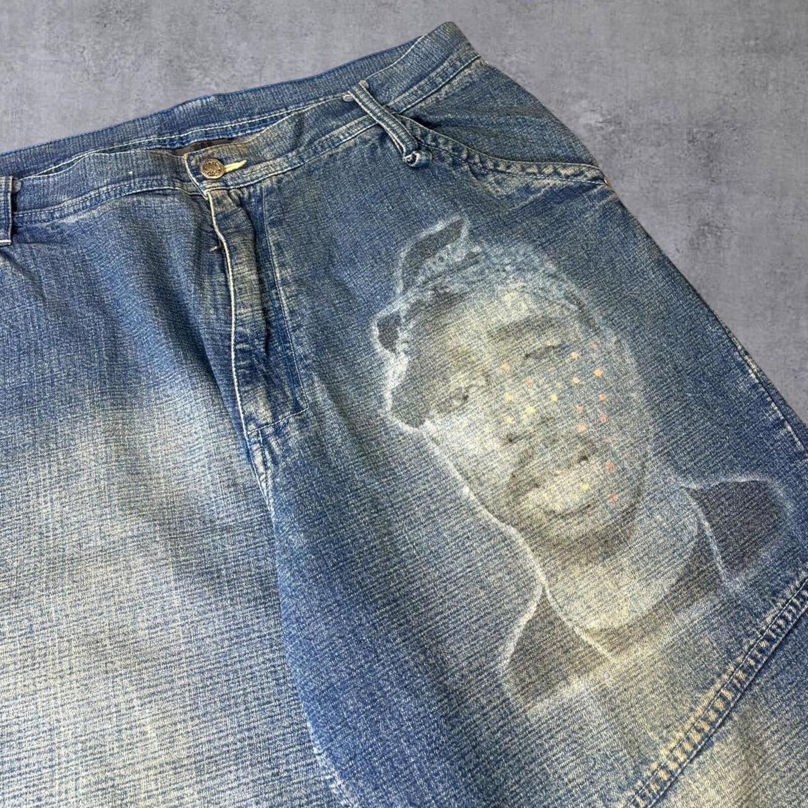 Southpole Makaveli 2000s Y2K Baggy Wide Leg Skater Jorts Size US 38 / EU 54 - 7 Thumbnail