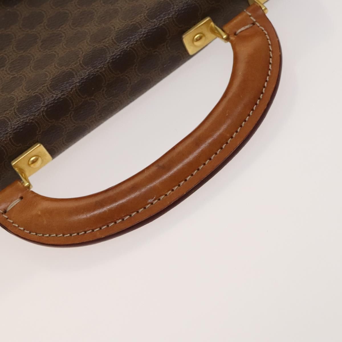 Celine CELINE Macadam Canvas Shoulder Bag Pvc Leather Brown Gold Size ONE SIZE - 9 Thumbnail