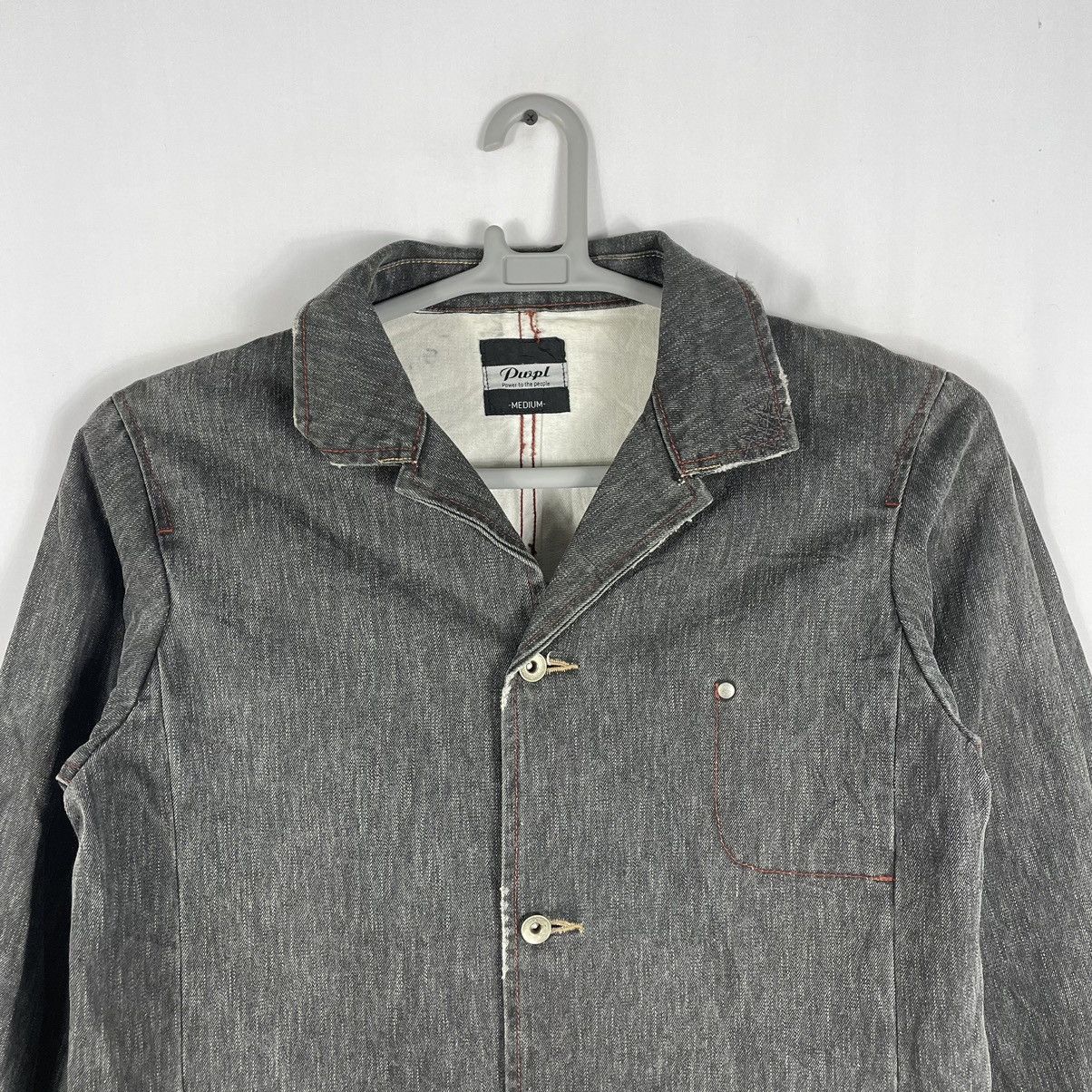 Japanese Brand × Vintage 🔥Rare🔥🇯🇵Power To People Distress Stylish Buttons Chore Jacket Size US S / EU 44-46 / 1 - 2 Thumbnail