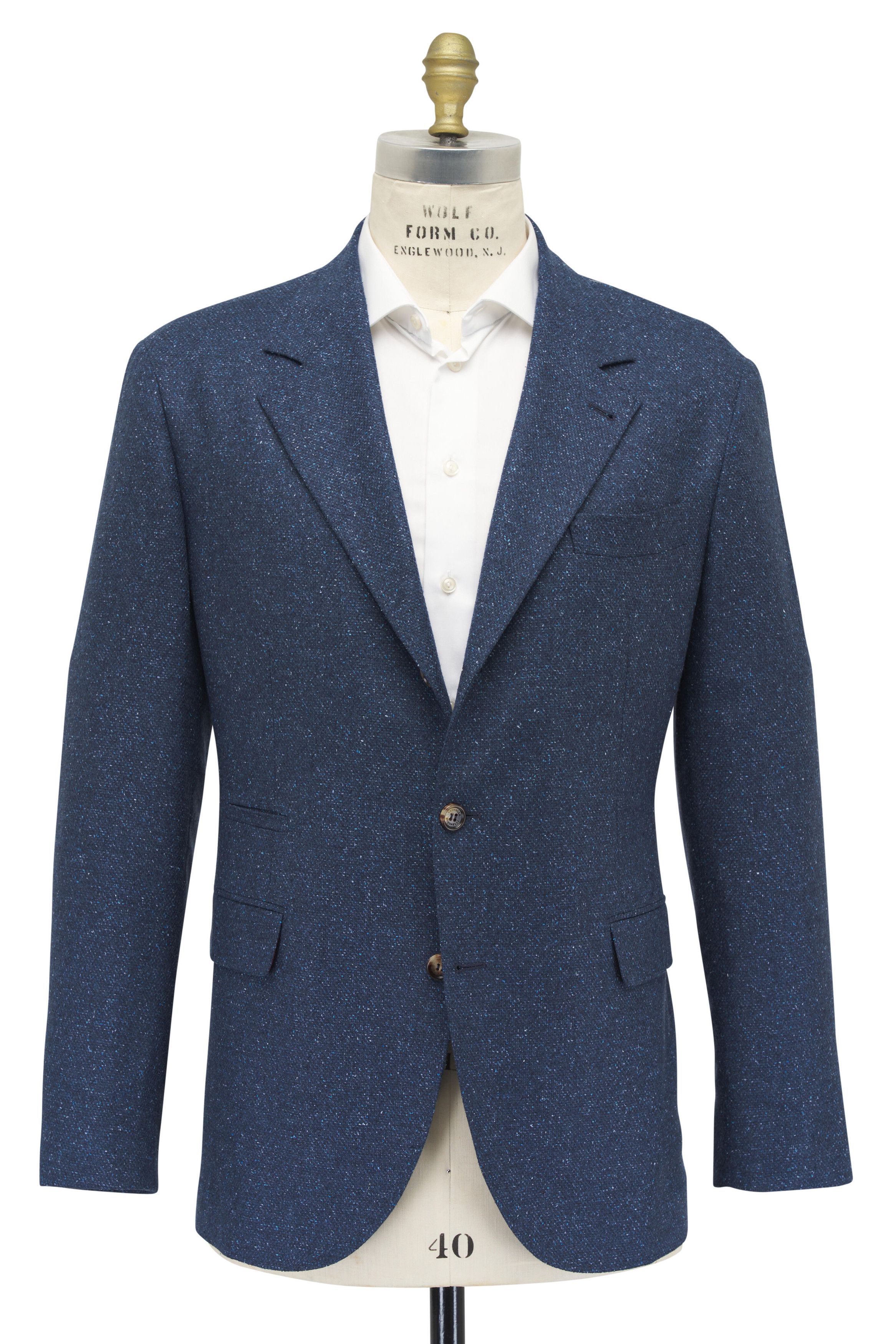Brunello Cucinelli o1mtch0225 Donegal Leisure Suit in Blue Size 42R - 1 Thumbnail
