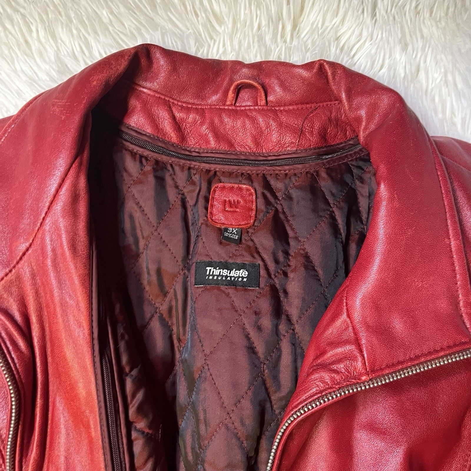 Other Wilson Leather Womens Jacket Red Zip Thinsulate 3XL Size 3XL / US 20-22 - 2 Thumbnail