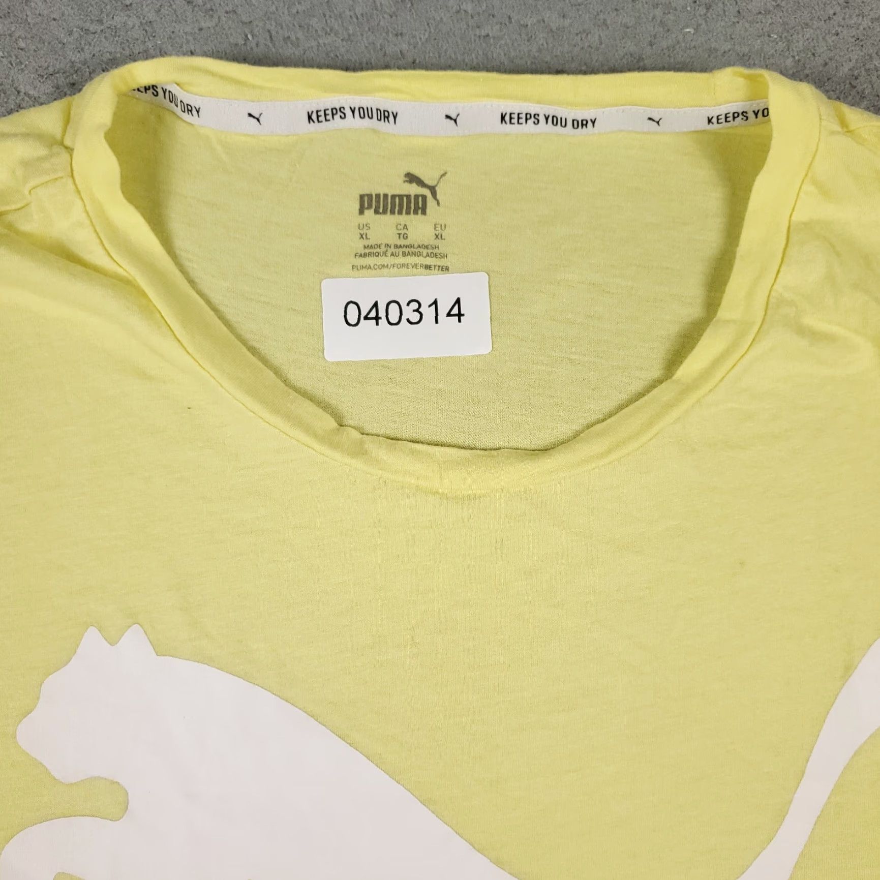 Puma Puma T Shirt Womens XL Beige Short Sleeve Casual Logo Tee Womens Size XL / US 12-14 / IT 48-50 - 3 Thumbnail