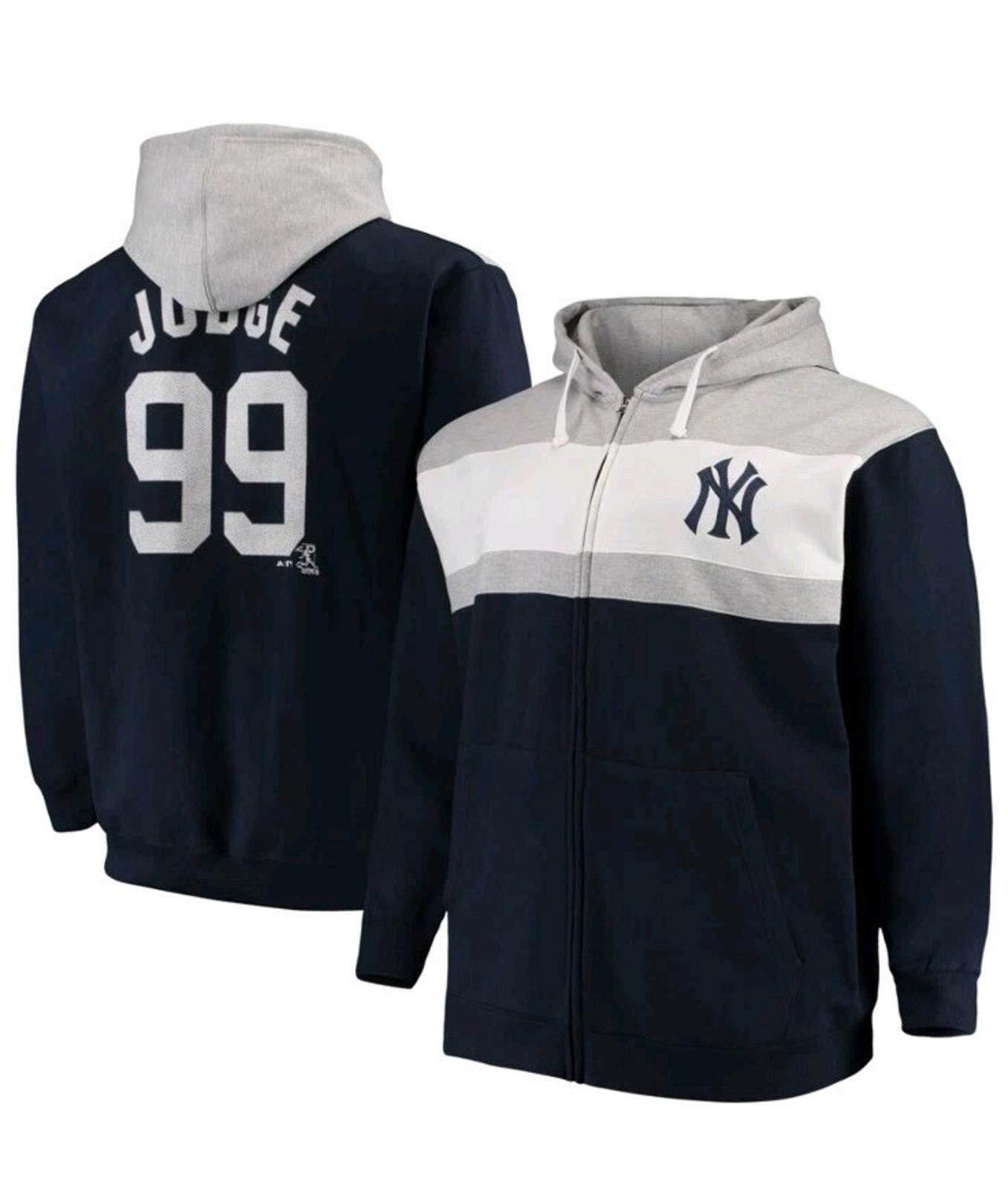 Majestic Aaron Judge 99 NY Yankees MLB Majestic Full-Zip Hoodie 3XLT Size US XXL / EU 58 / 5 - 1 Thumbnail