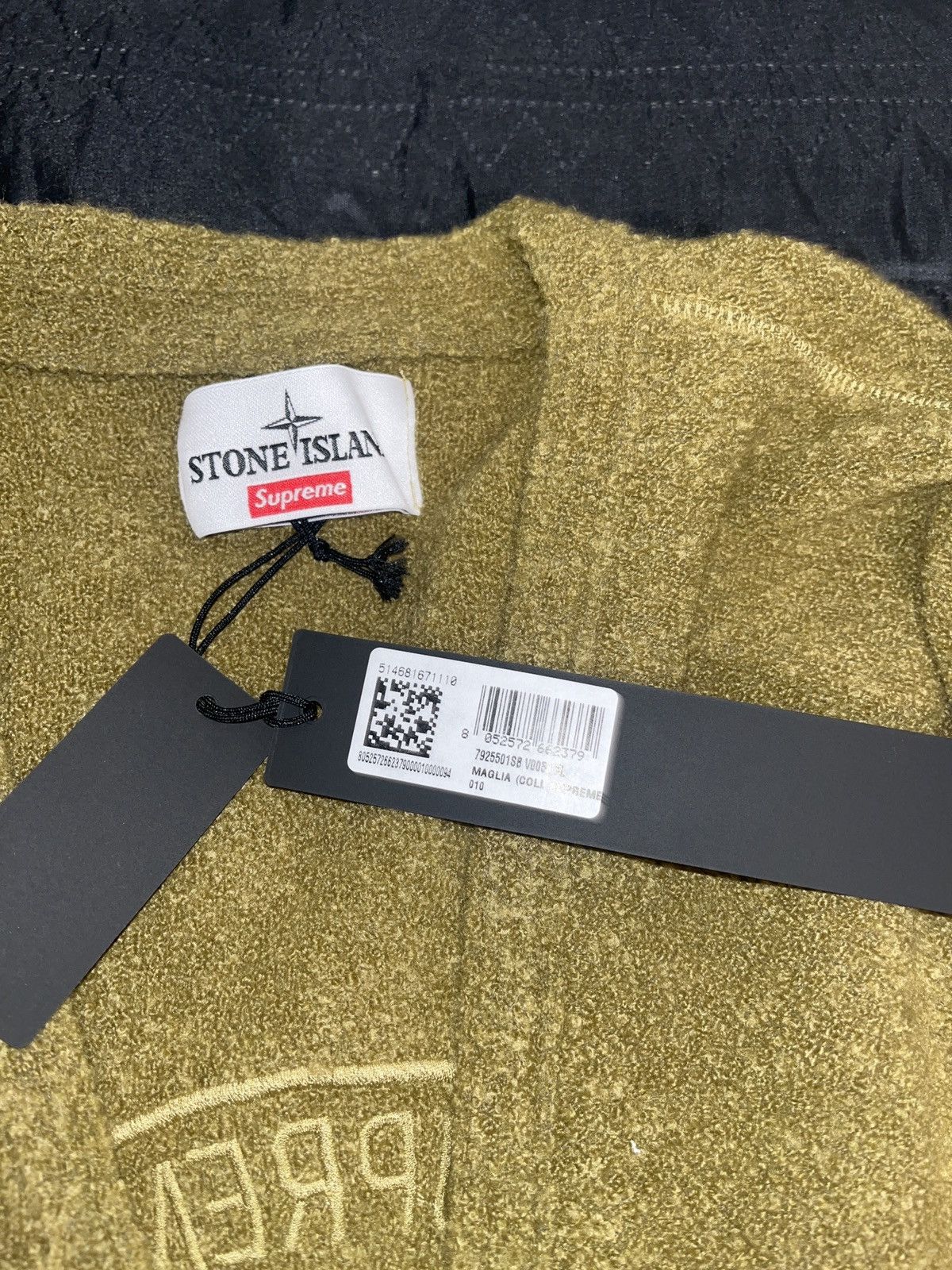Stone Island × Supreme Supreme Stone Island Bouclé Cardigan Size US XL / EU 56 / 4 - 4 Thumbnail