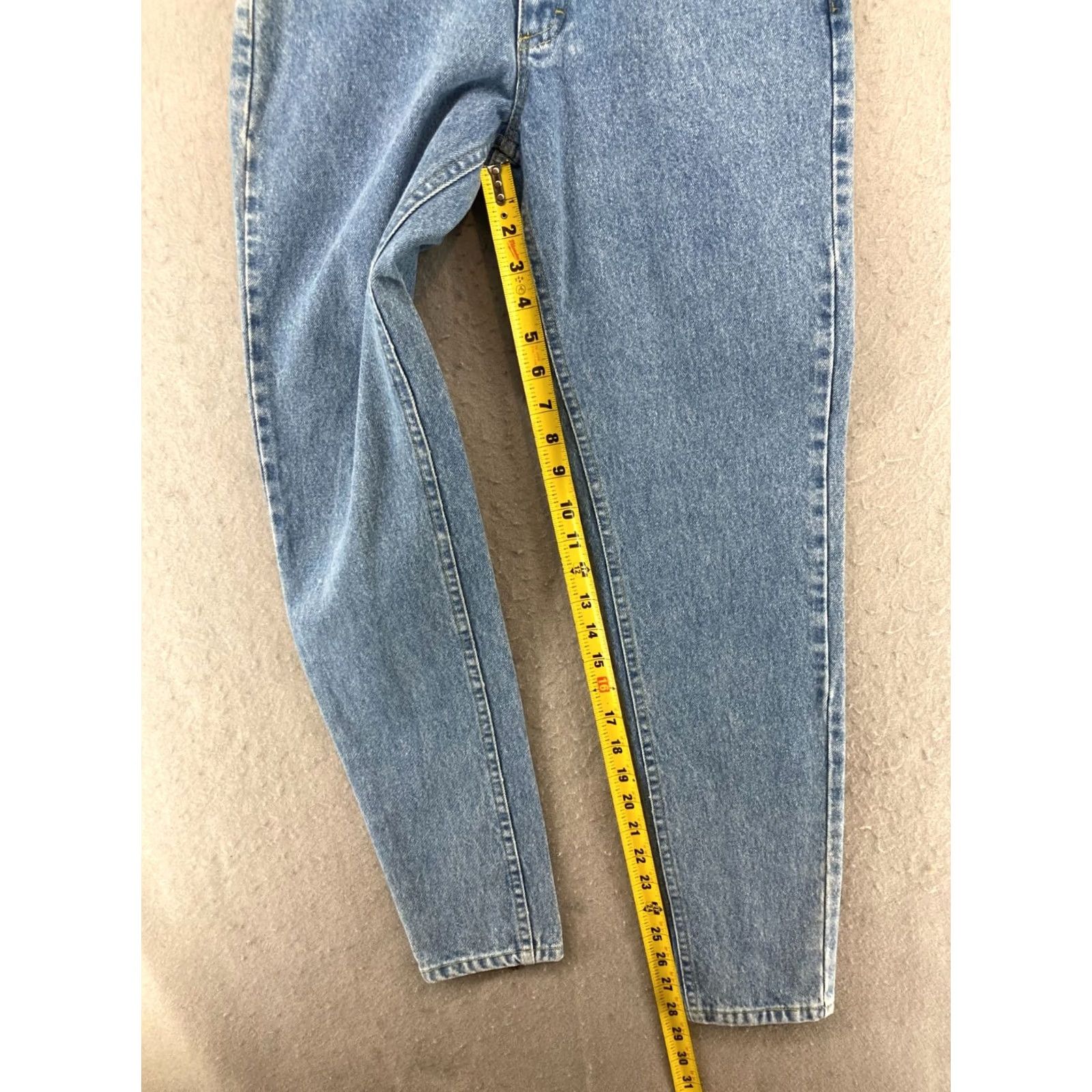 Lee VINTAGE Lee Womens Jeans 5 Blue Hi Rise Mom Tapered Embroidered 90s Size 27" / US 4 / IT 40 - 5 Thumbnail