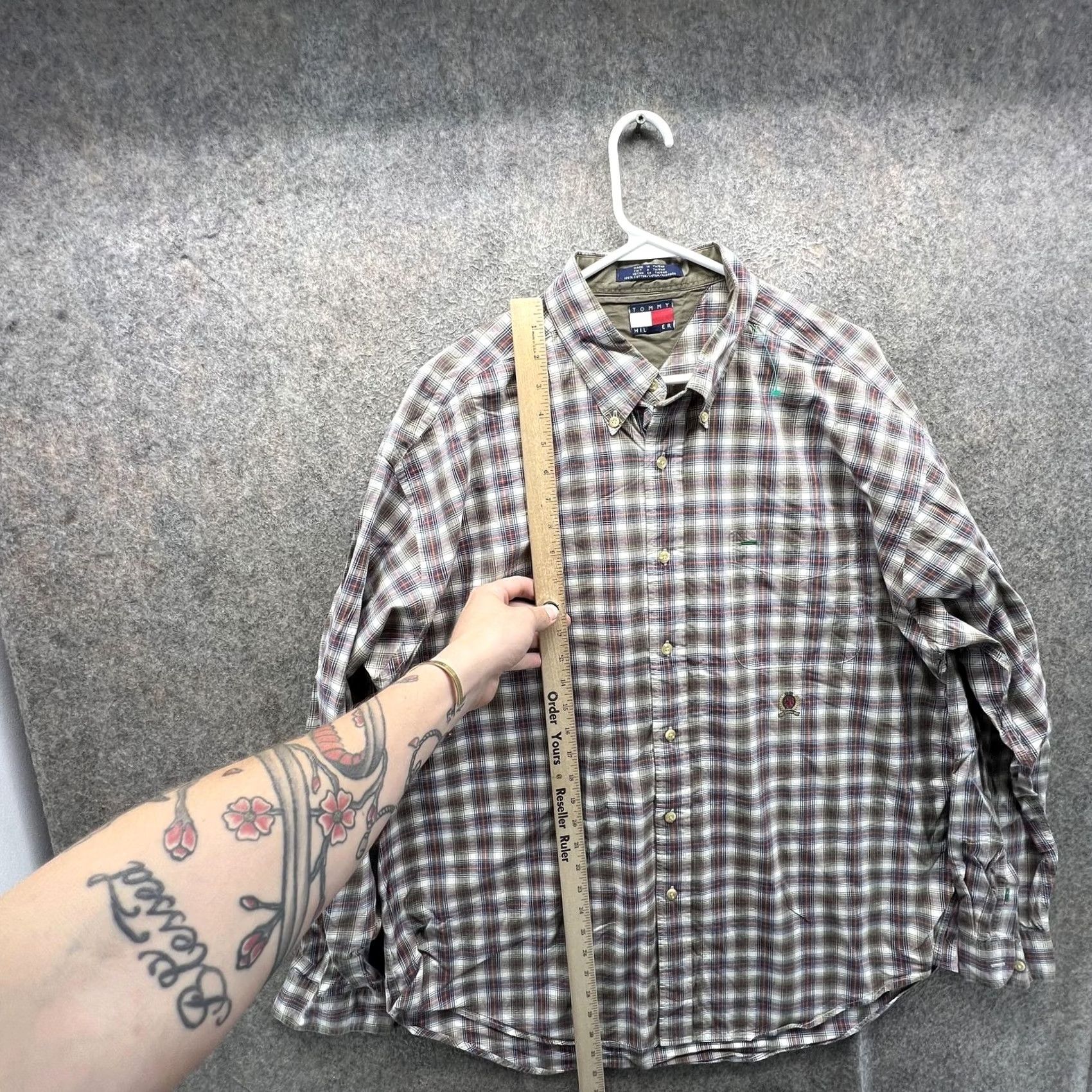 Tommy Hilfiger Tommy Hilfiger Shirt Mens XL Multicolor Plaid Long Sleeve Button Front Cotton Size US XL / EU 56 / 4 - 4 Thumbnail