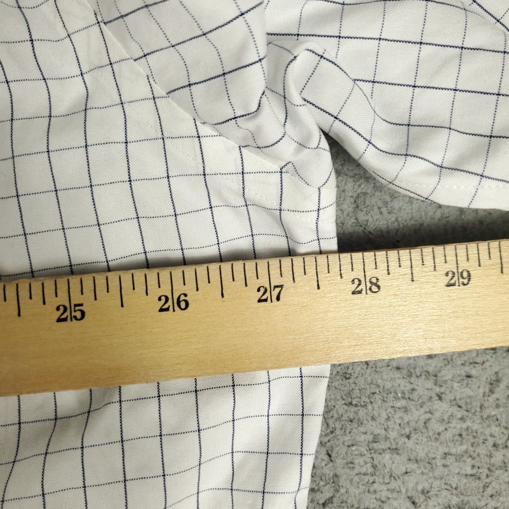 Brooks Brothers BROOKS BROTHERS Shirt Mens 17.5 White Check Madison Dress Button Up Long Sleeve Size 46R - 7 Thumbnail