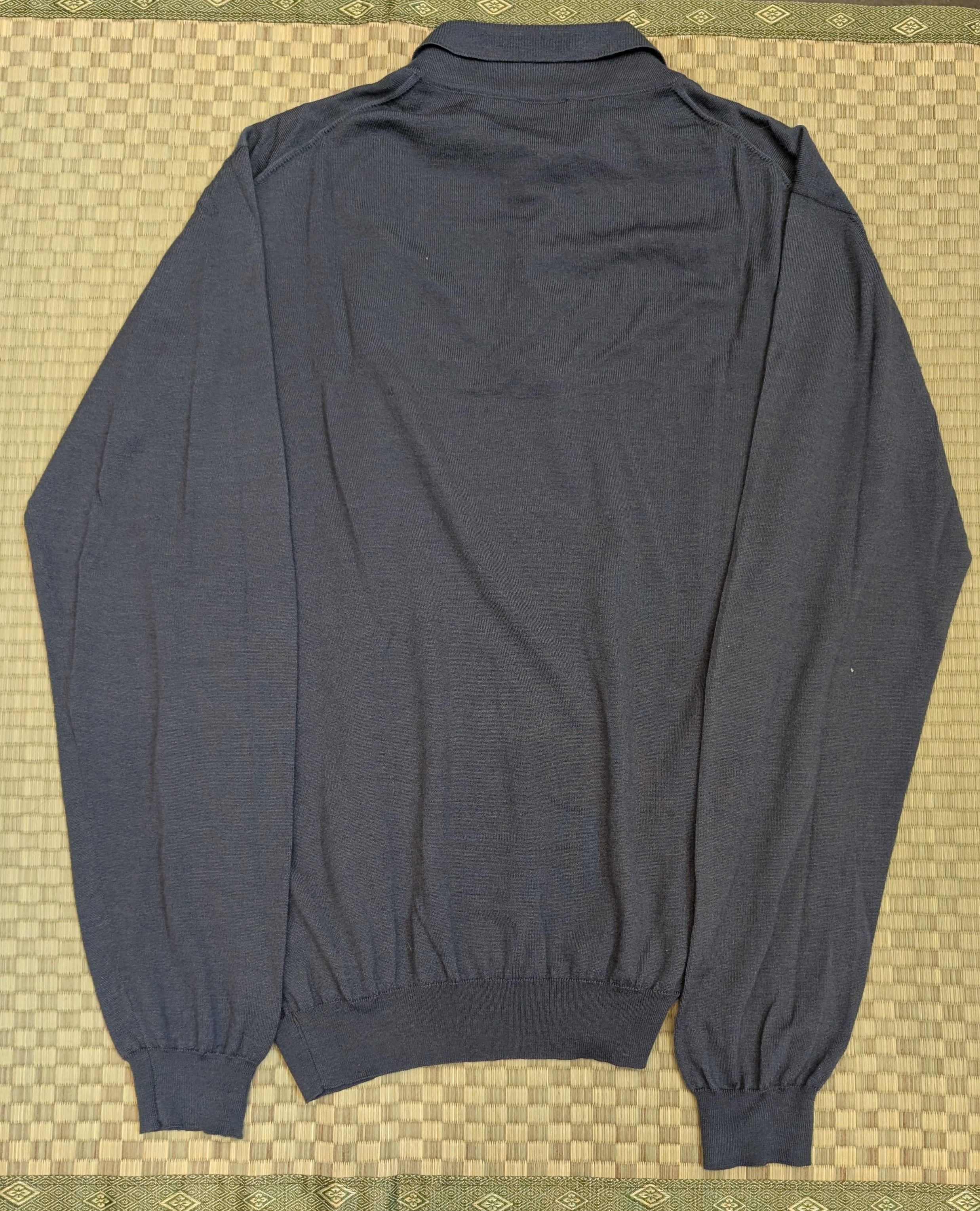 Giorgio Armani Giorgio Armani Wool Cashmere Silk Knit LS Polo Made in Italy Size US XL / EU 56 / 4 - 2 Thumbnail