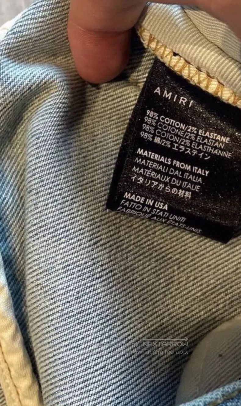 Amiri Amiri Classic Fresh Blue Double Ripped Track Denim Jeans, Size US 29 - 4 Thumbnail