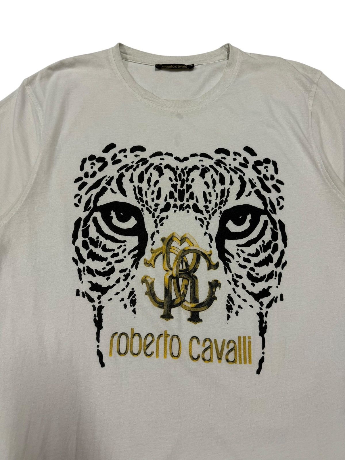 Roberto Cavalli Robertor Cavalli White Tiger Printed Tee Size US XL / EU 56 / 4 - 3 Thumbnail