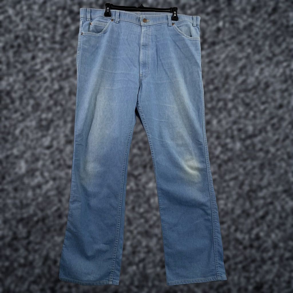 Levi's VINTAGE Levi’s Action Jeans Size 39x30 Blue USA Made High Rise Light Wash Jeans Mens 39 Blue USA High Rise Straight Size US 39 - 1 Thumbnail