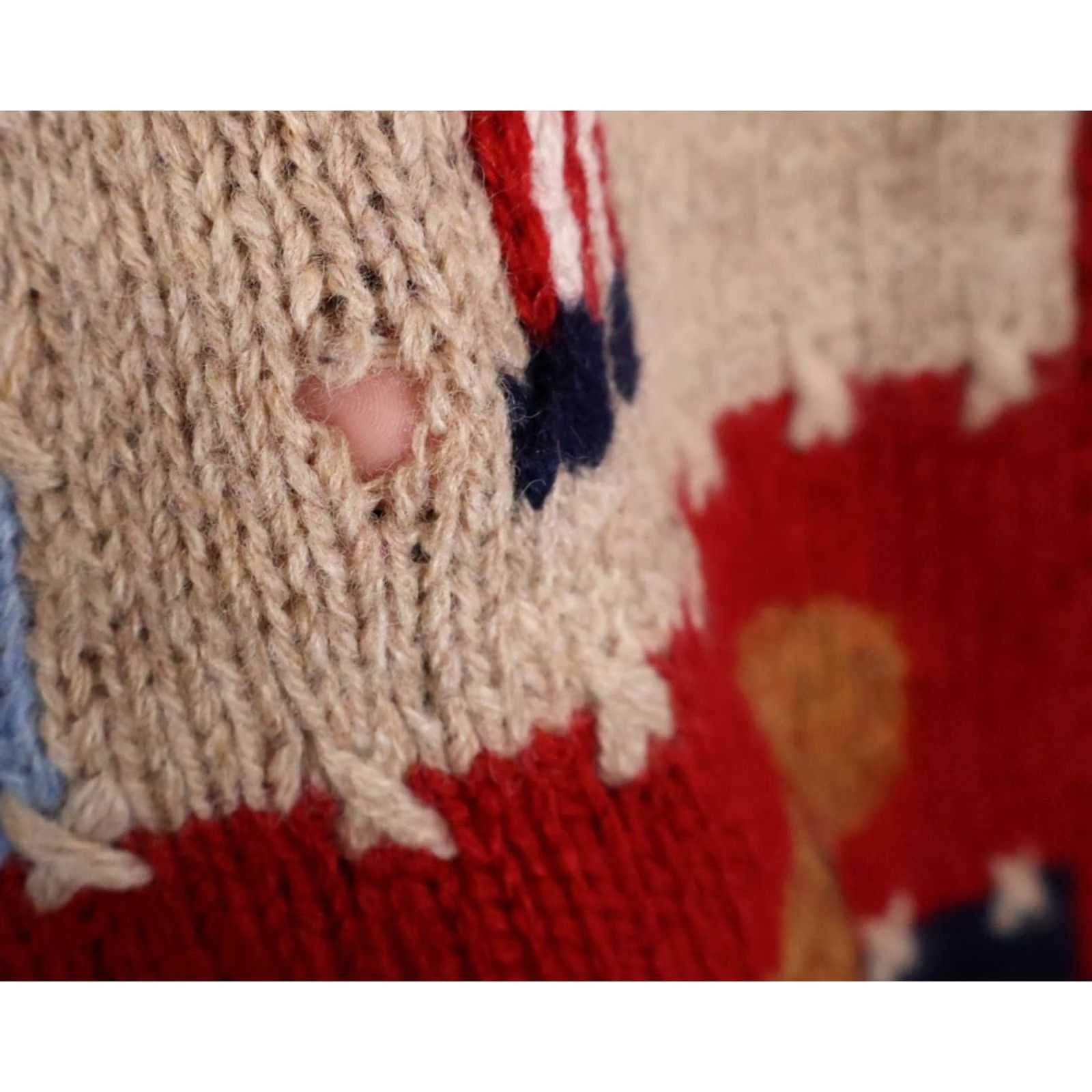 Eddie Bauer VINTAGE Eddie Bauer Sweater Vest Knit Wool Patchwork Red 90s XL Women’s Womens Size XL / US 12-14 / IT 48-50 - 4 Thumbnail