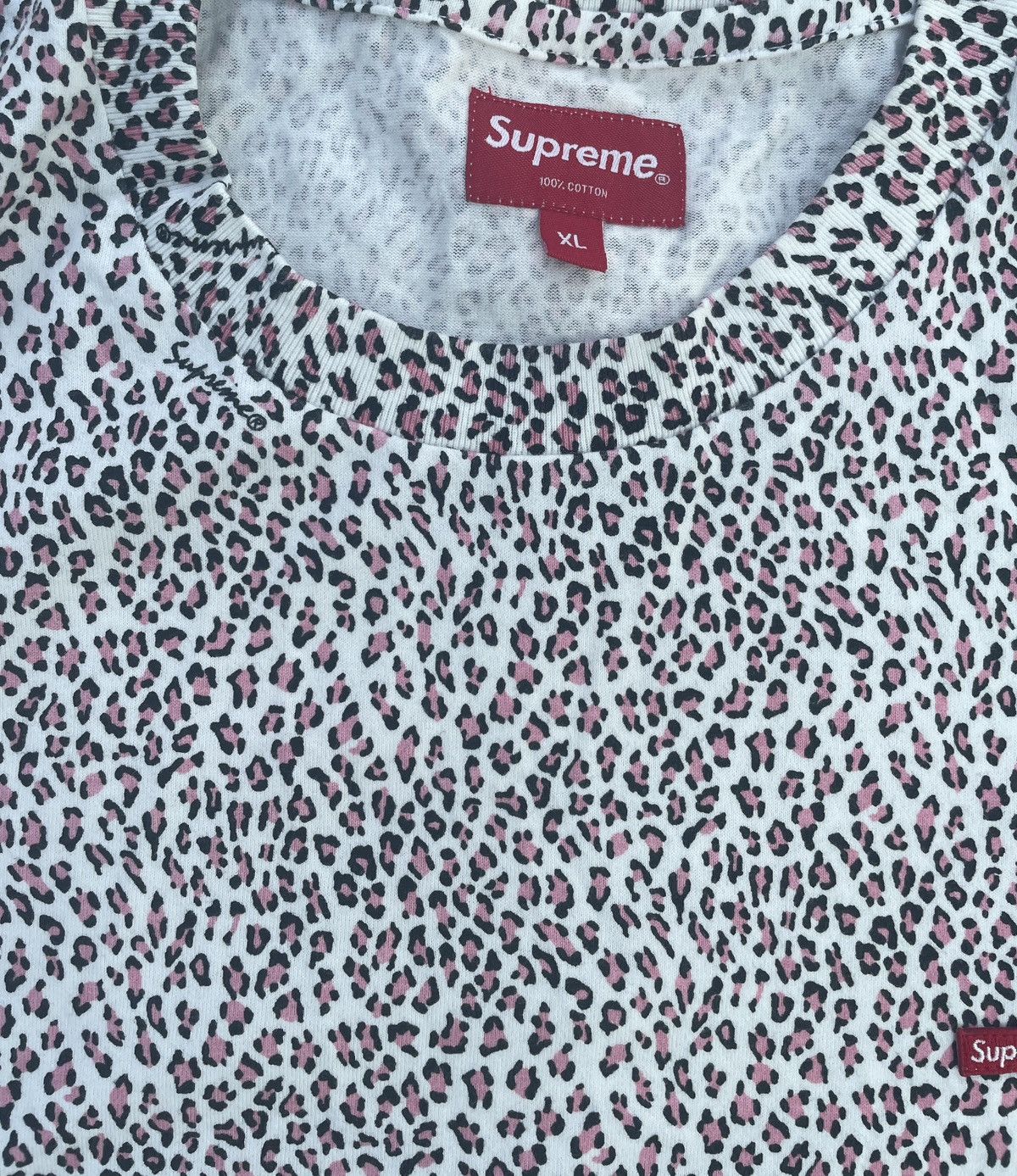 Supreme Supreme Pink Leopard Print T Shirt Size US XL / EU 56 / 4 - 3 Thumbnail