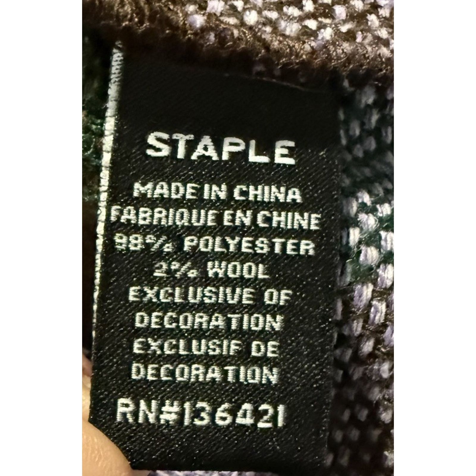 Staple STAPLE CYPRESS BRUSHED CHECK FLANNEL SHIRT SIZE S Size US S / EU 44-46 / 1 - 9 Thumbnail