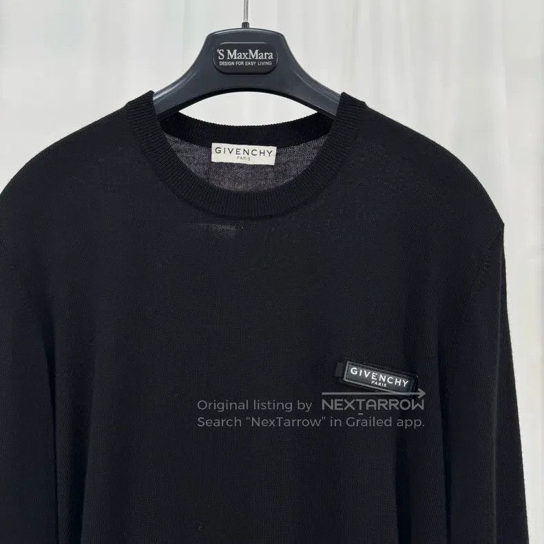 Givenchy Givenchy Leather Patch Letter Knit Sweater Size US M / EU 48-50 / 2 - 3 Thumbnail